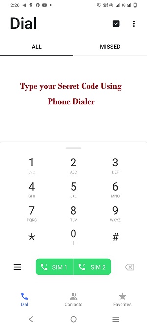 Secret Code for Android Smart Phones